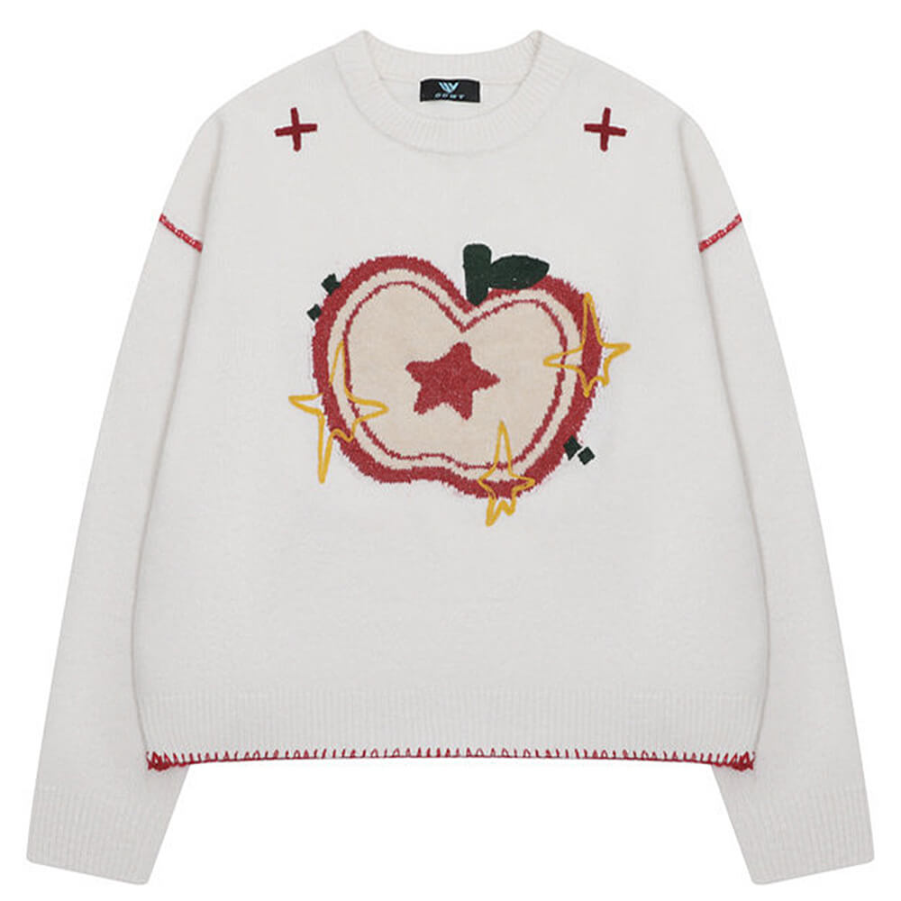 sweet apple knit sweater boogzel clothing