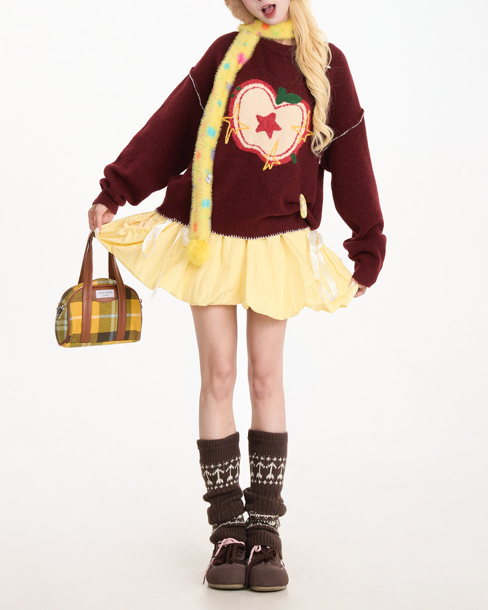 sweet apple knit sweater boogzel clothing