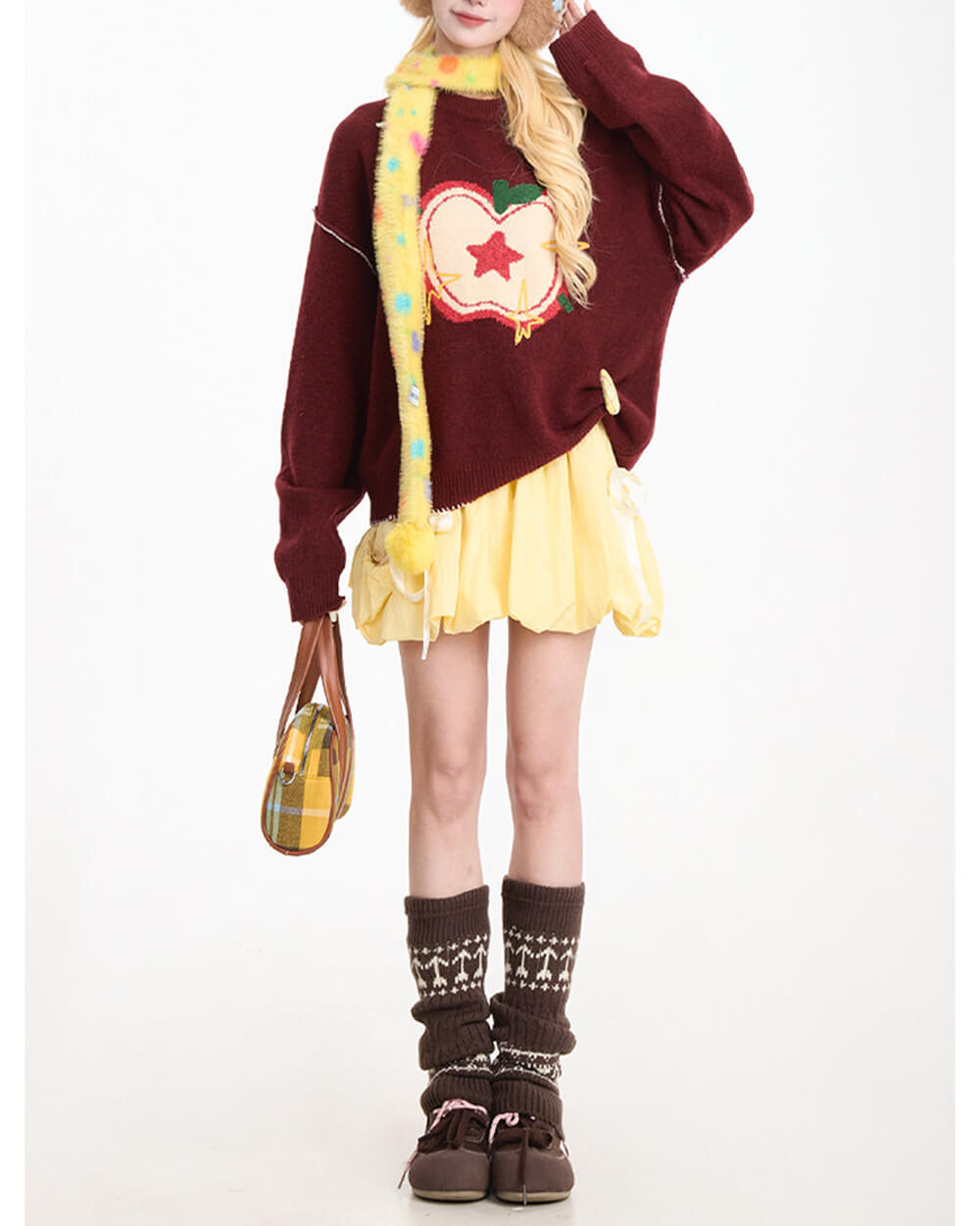 sweet apple knit sweater boogzel clothing