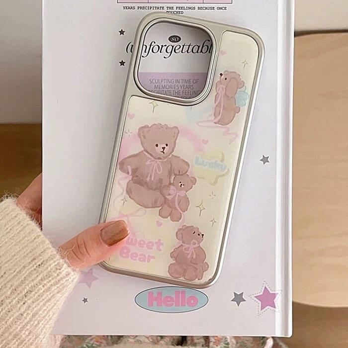 sweet bear aesthetic iphone case boogzel clothing