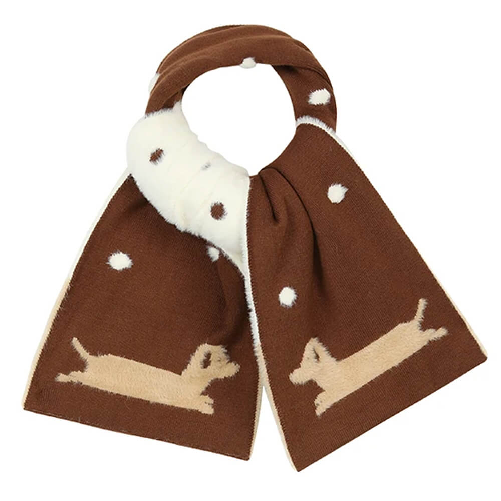 sweet puppy knit scarf boogzel clothing