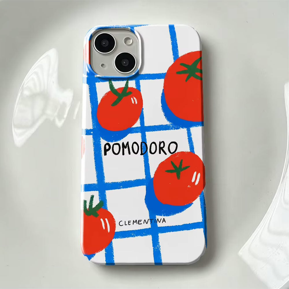 tomato plaid print iphone case boogzel clothing