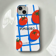 tomato plaid print iphone case boogzel clothing