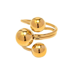 triple ball statement ring boogzel clothing