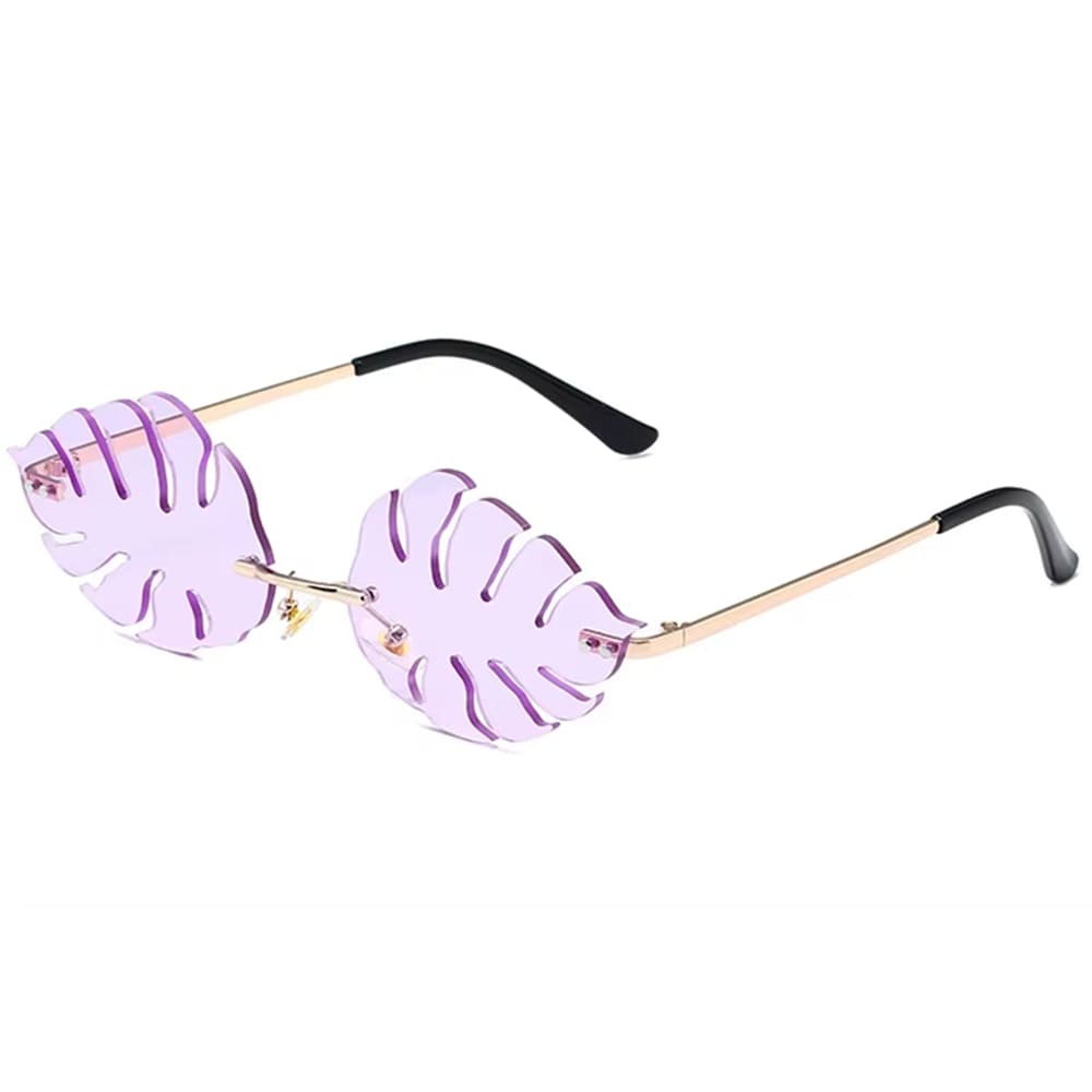 tropical leaf shaped sunglasses boogzel clothing