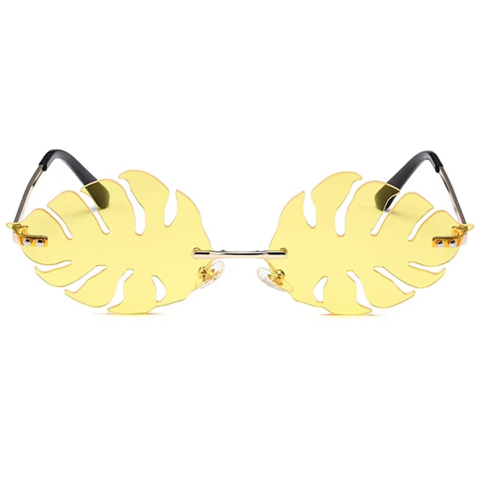 tropical leaf shaped sunglasses boogzel clothing