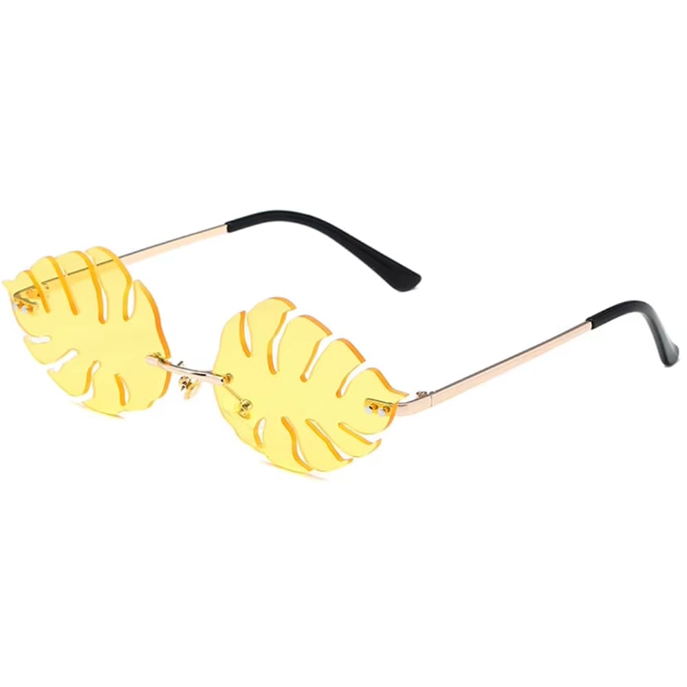 tropical leaf shaped sunglasses boogzel clothing