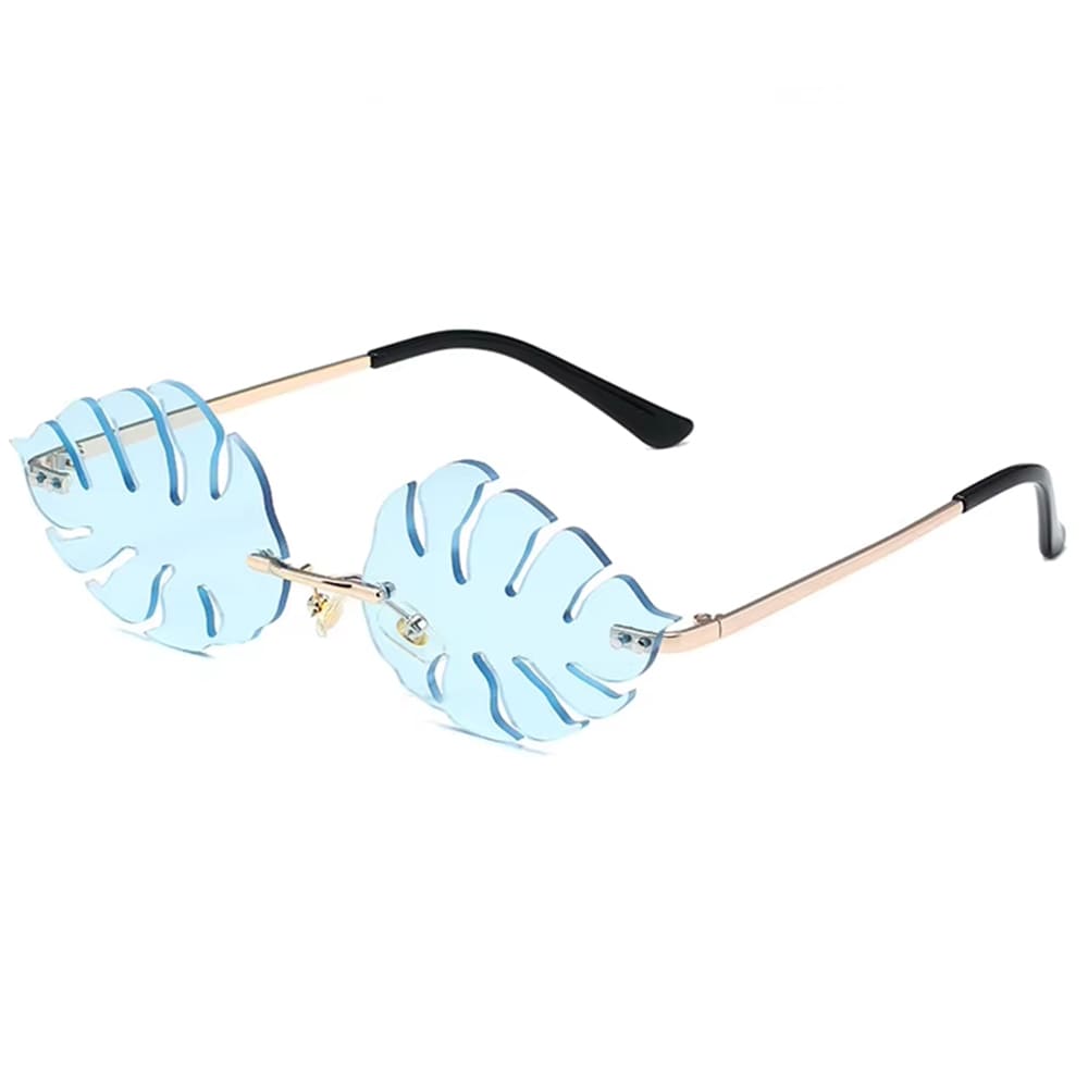 tropical leaf shaped sunglasses boogzel clothing