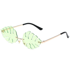 tropical leaf shaped sunglasses boogzel clothing
