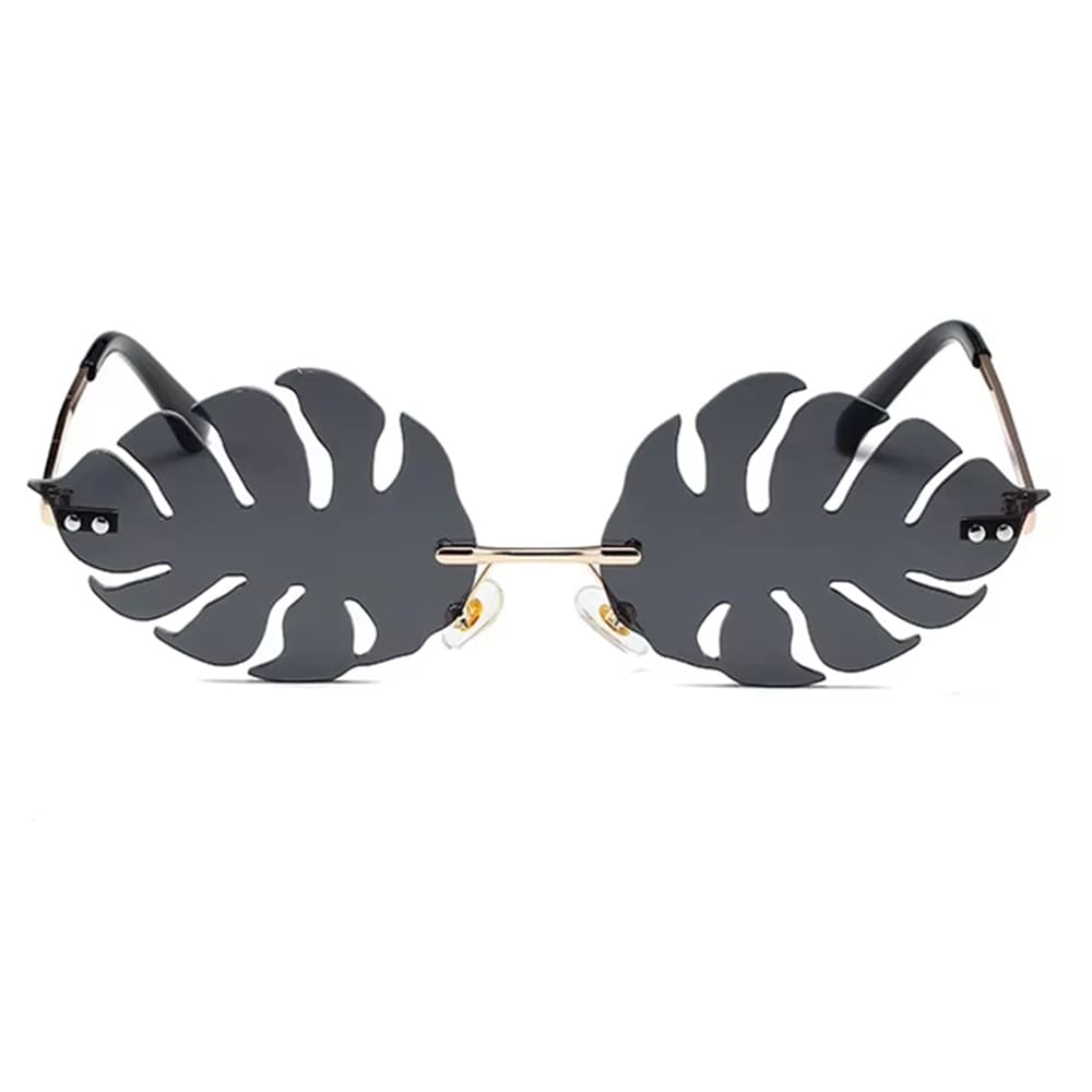 tropical leaf shaped sunglasses boogzel clothing