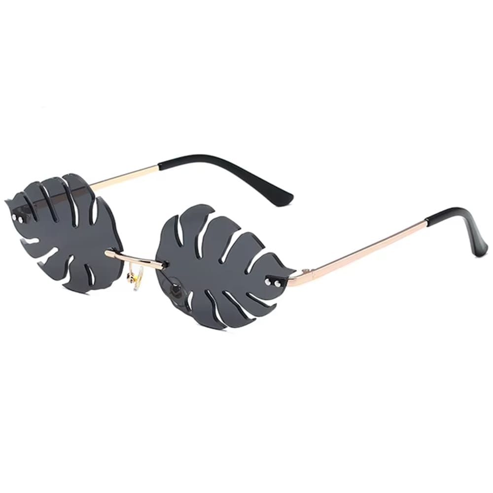 tropical leaf shaped sunglasses boogzel clothing