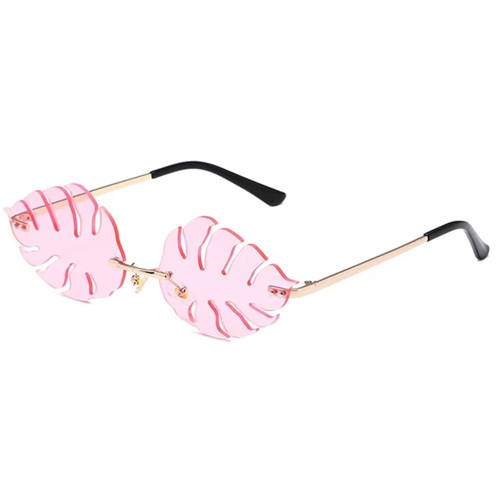 tropical leaf shaped sunglasses boogzel clothing