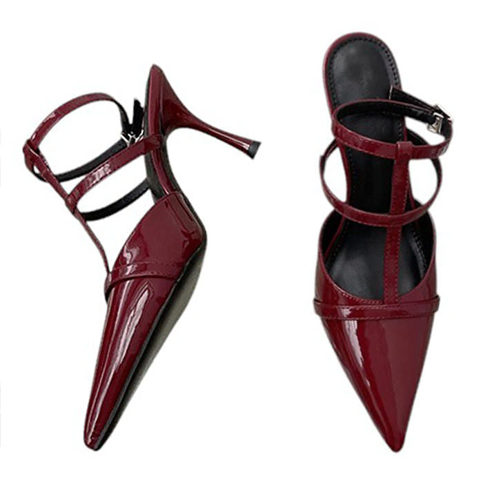 t strap pointed heels boogzel clothing