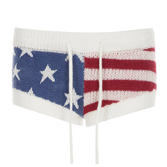 usa stars and stripes knit shorts boogzel clothing