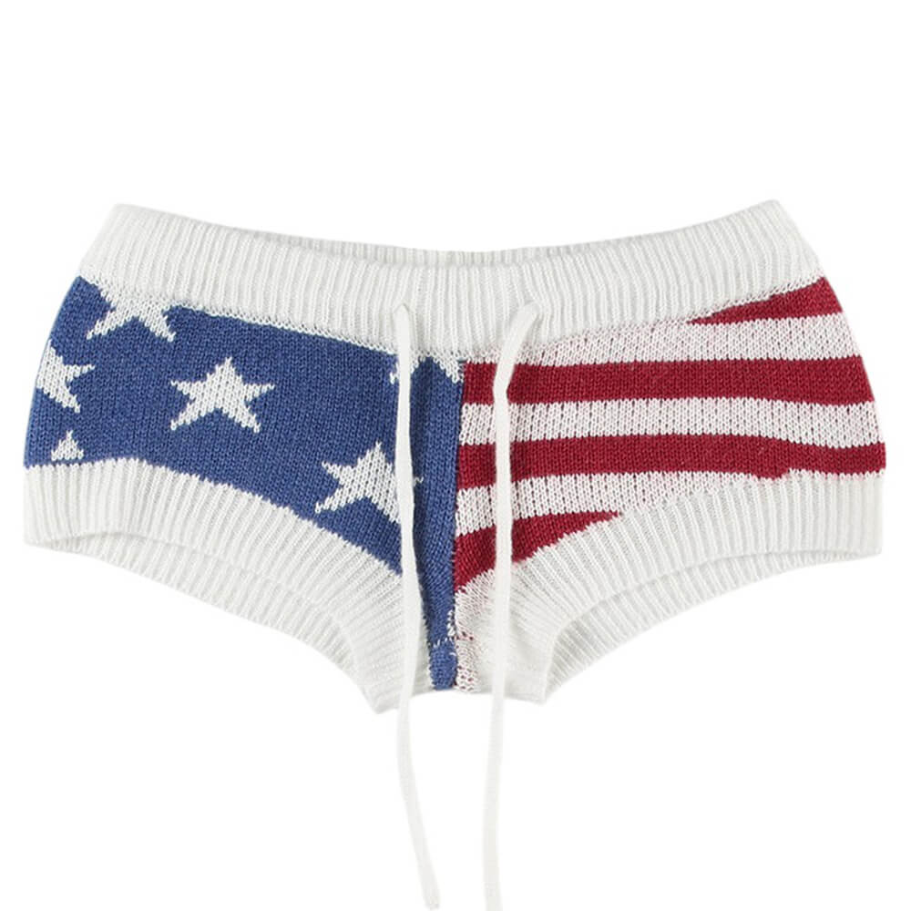 usa stars and stripes knit shorts boogzel clothing