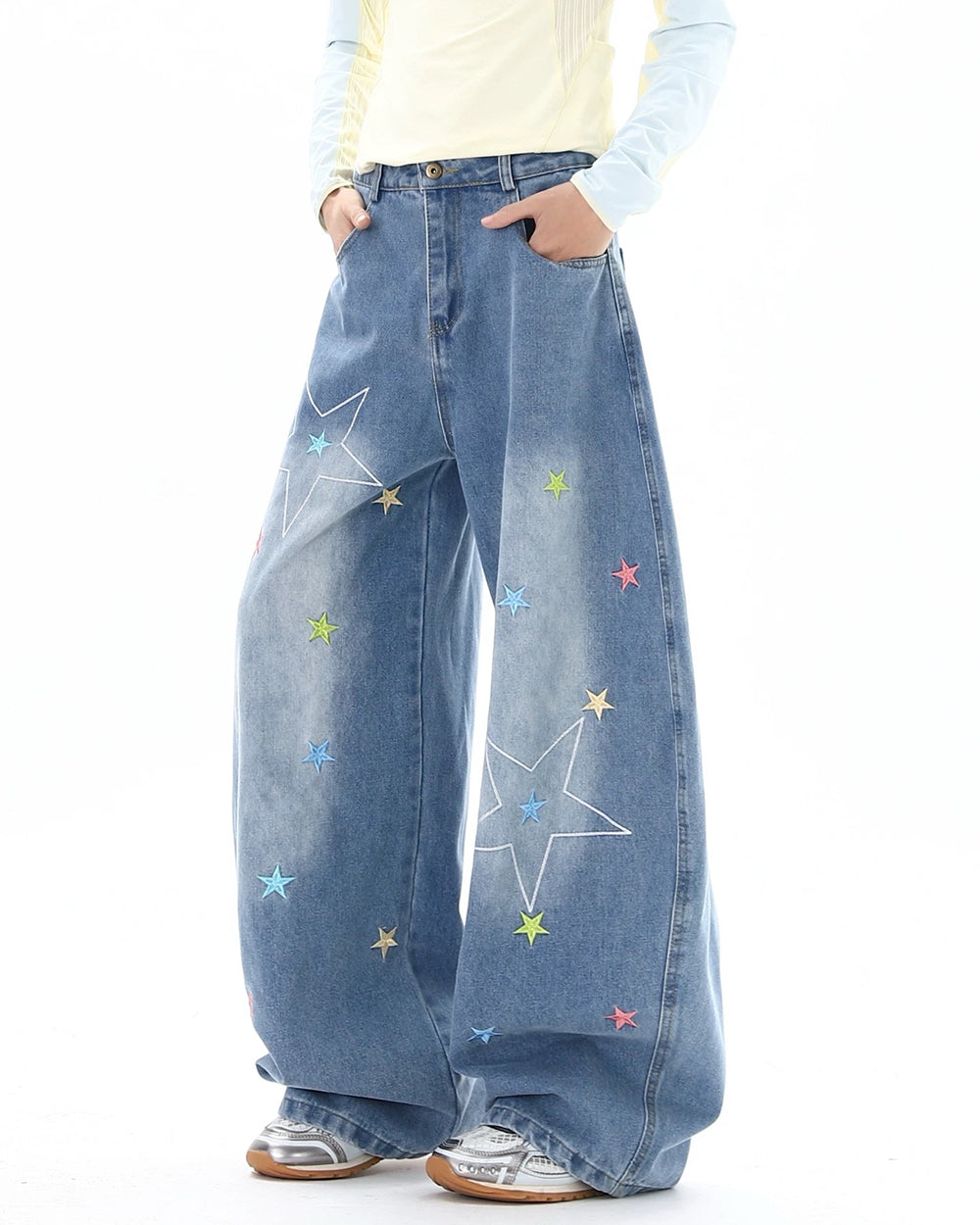 utah style star wide leg jeans boogzel clothing