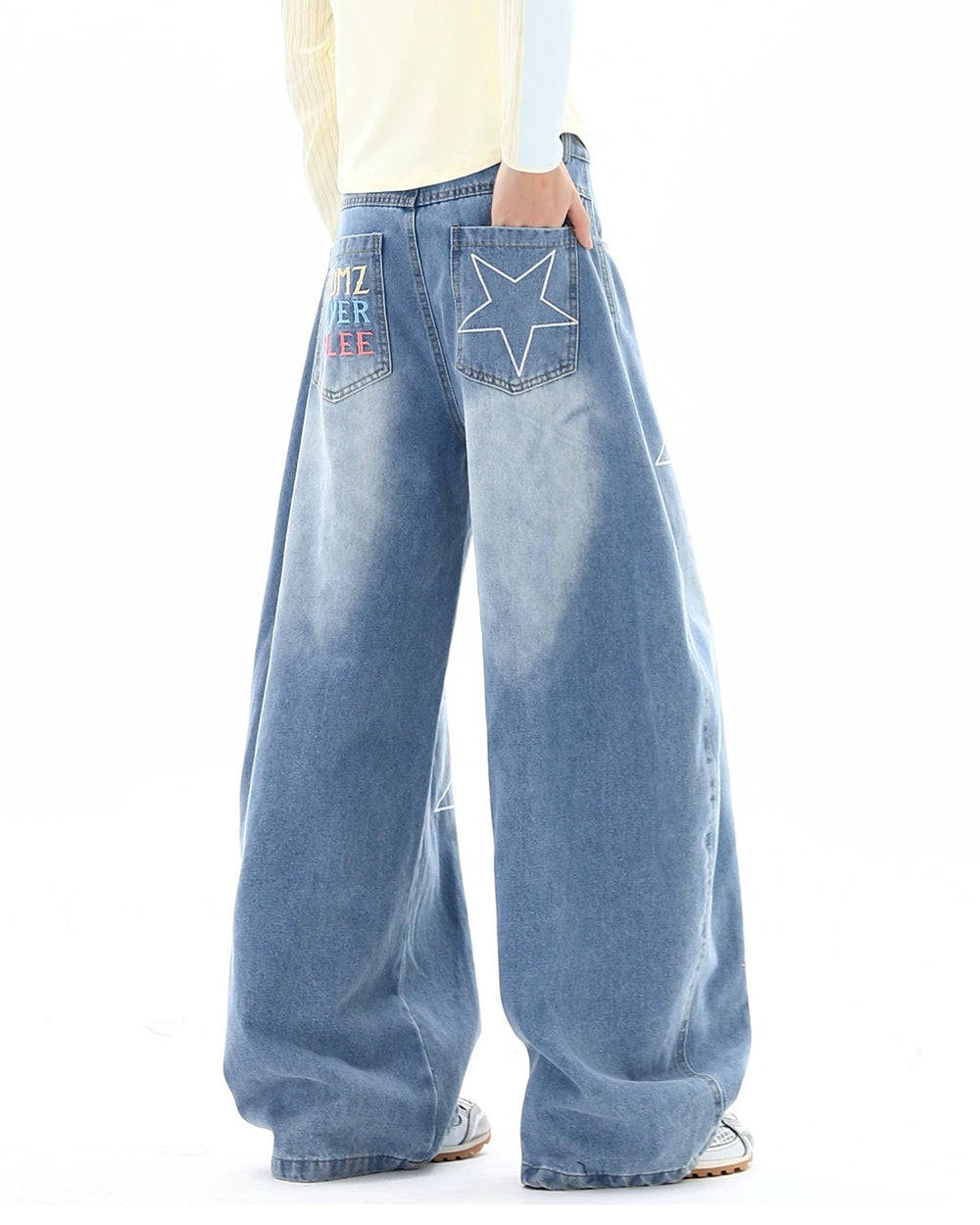 utah style star wide leg jeans boogzel clothing