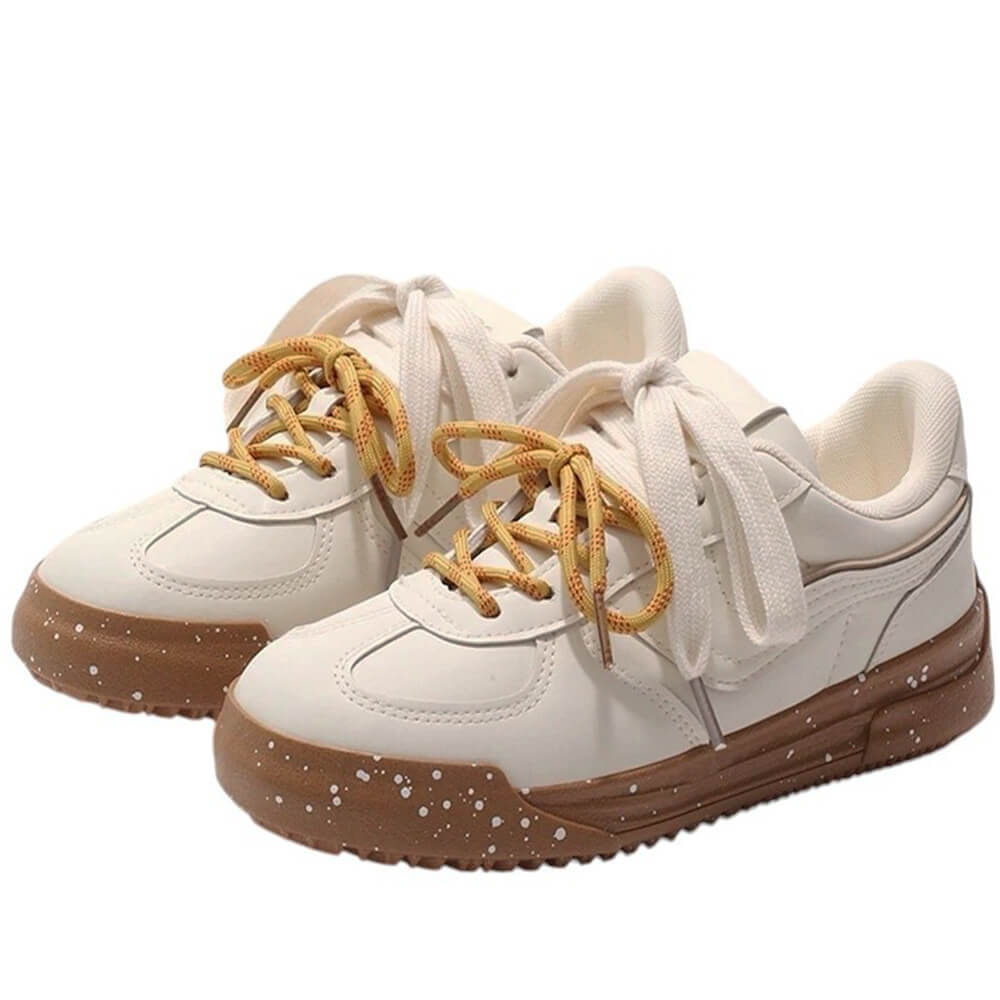 vanilla latte sneakers boogzel clothing