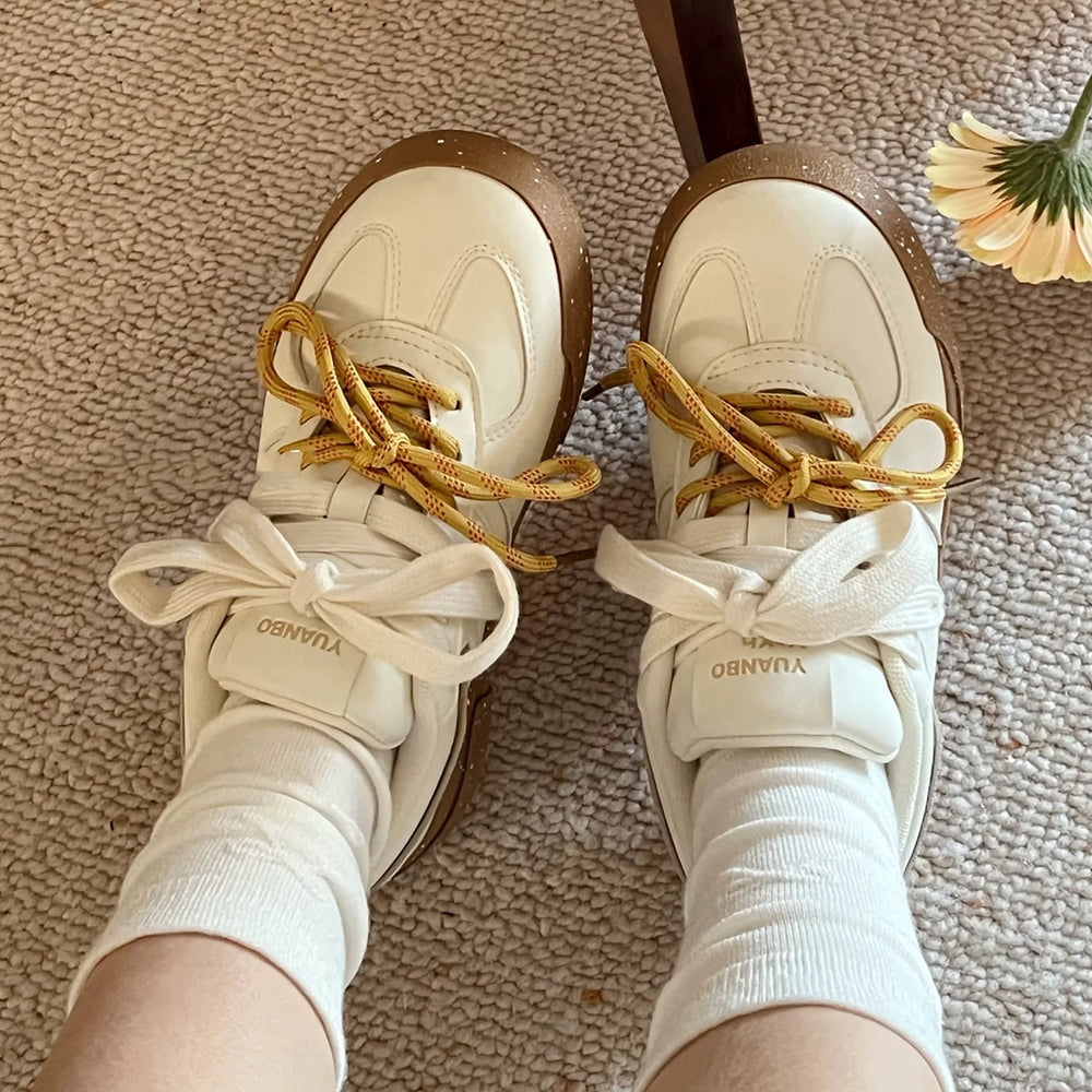 vanilla latte sneakers boogzel clothing