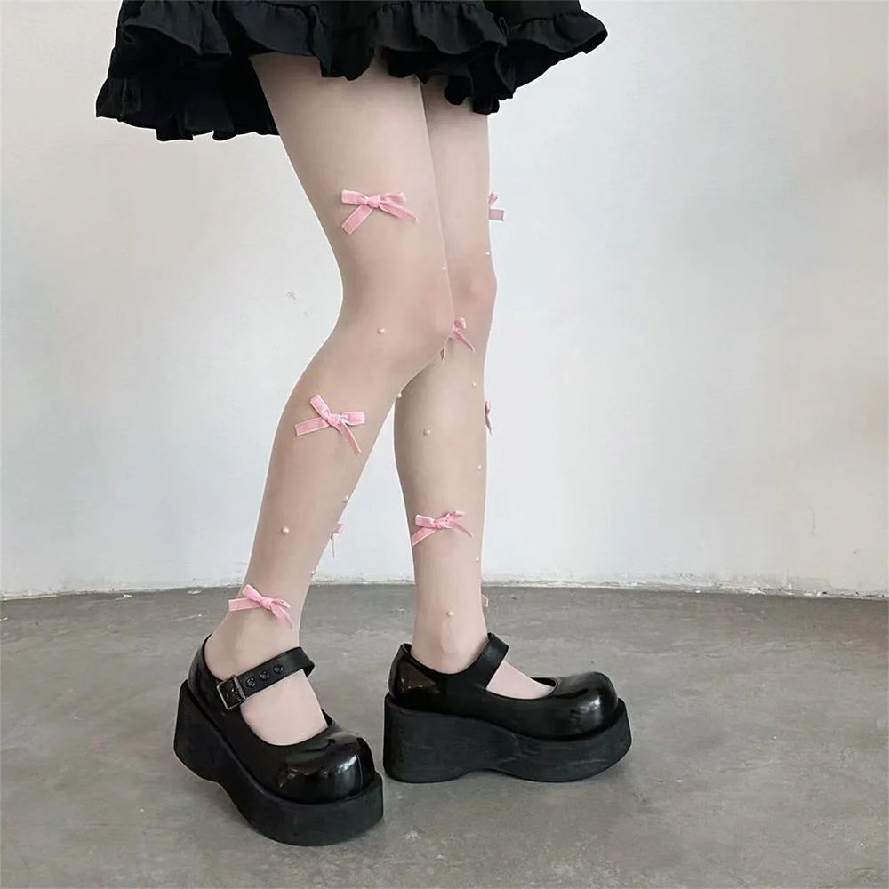 coquette bow tights boogzel clothing