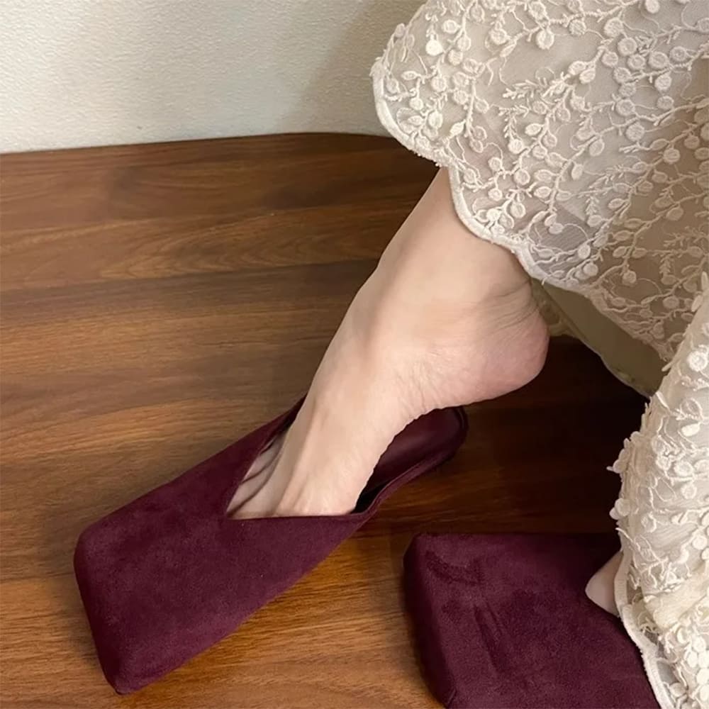 velvet slip on mule shoes boogzel clothing