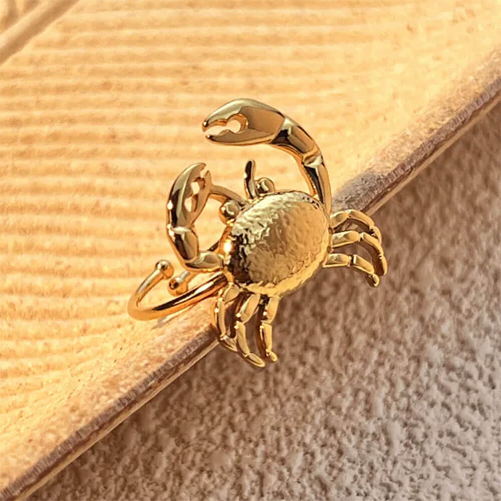 vintage style crab ring boogzel clothing