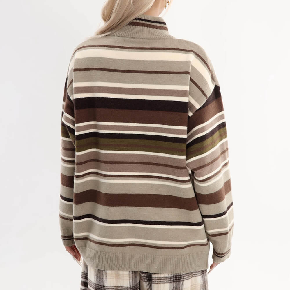vintage zip up striped sweater boogzel clothing