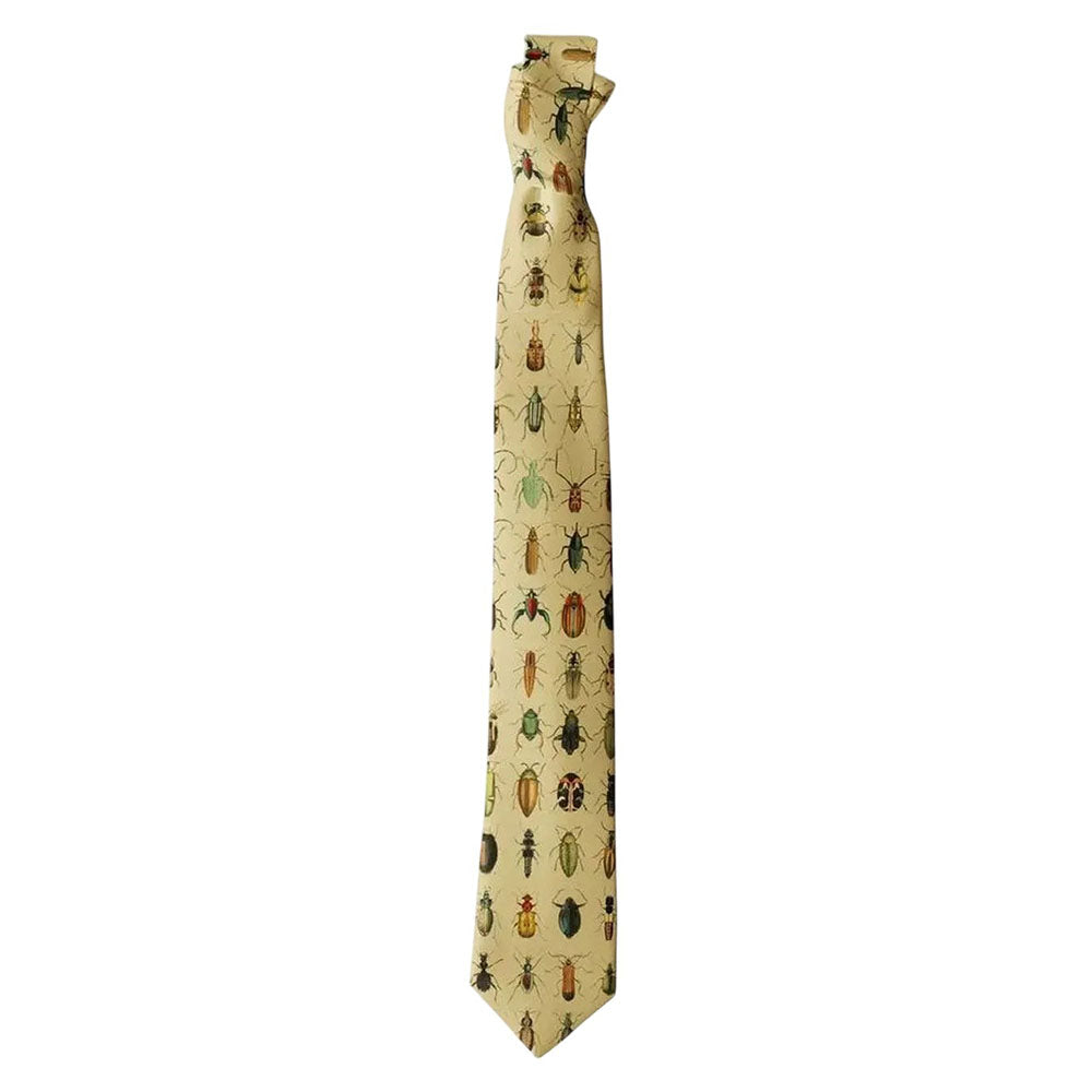 vintage beetle print tie boogzel clothing