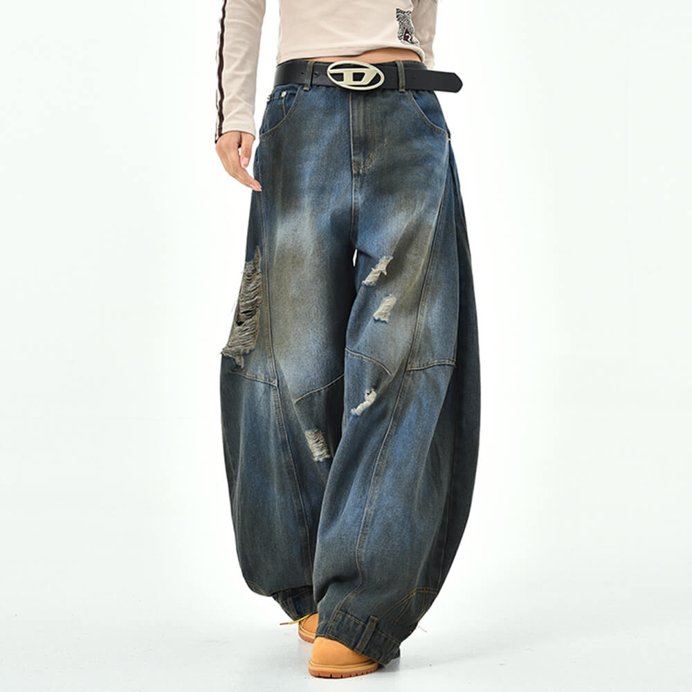 vintage distressed baggy jeans boogzel clothing