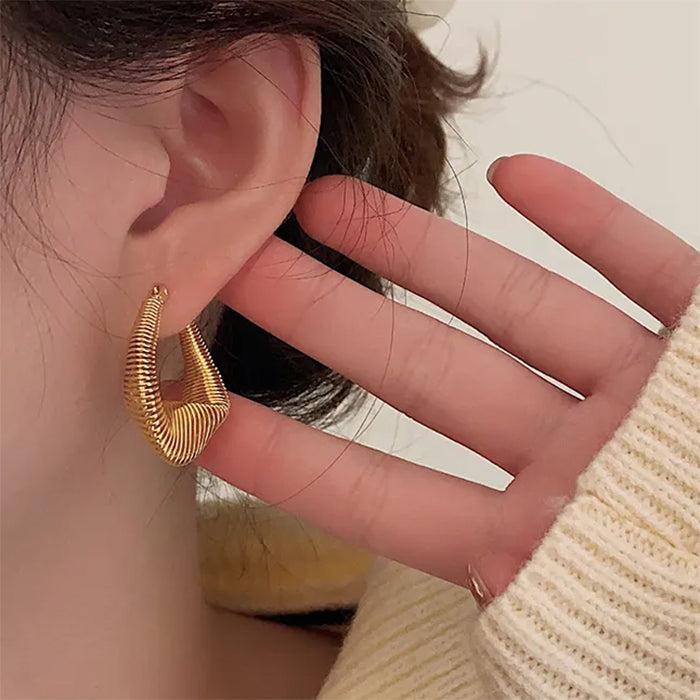 vintage golden hoop earrings boogzel clothing