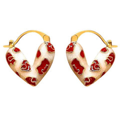 vintage heart earrings boogzel clothing