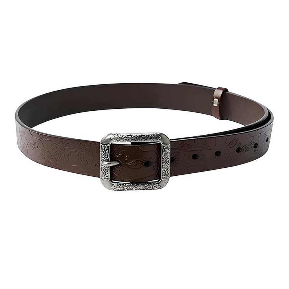 vintage rose pattern leather belt boogzel clothing
