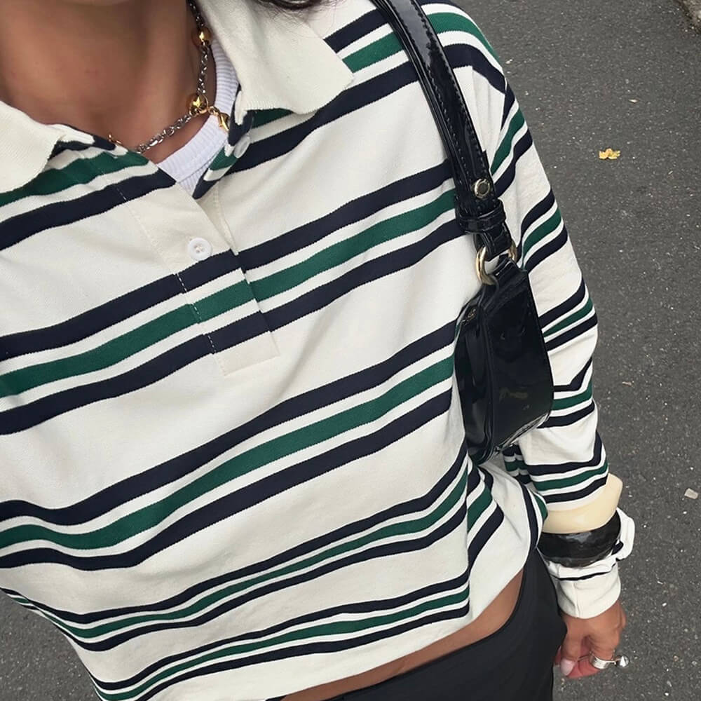 vintage stripe rugby polo boogzel clothing