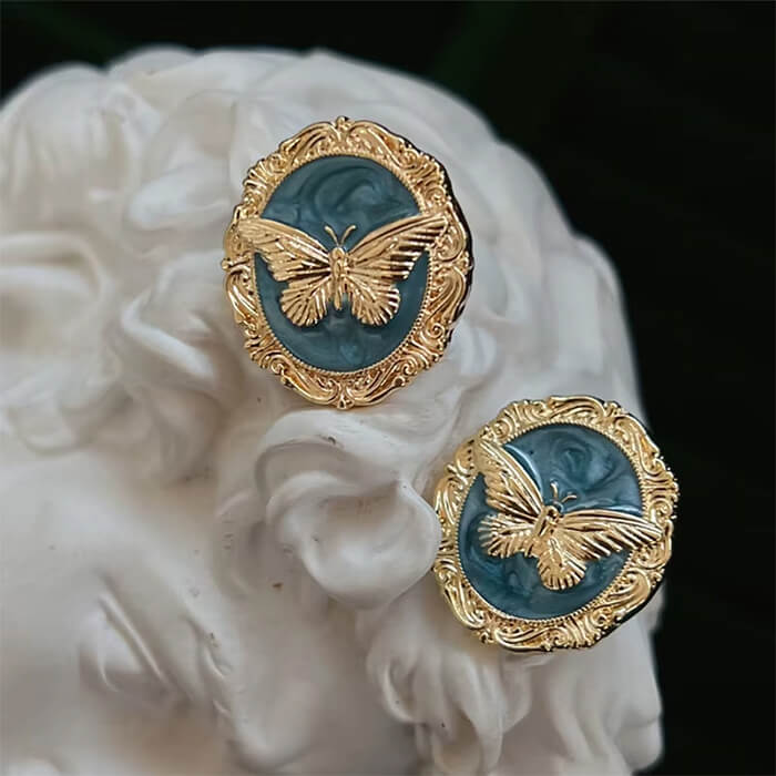 vintage style butterfly earrings boogzel clothing