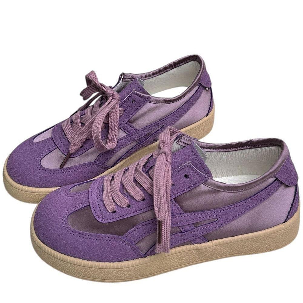 violet suede retro sneakers boogzel clothing