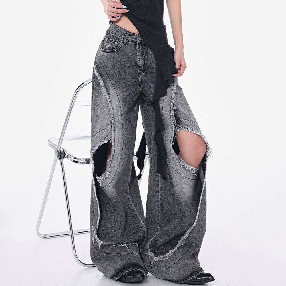 washed black ripped jeans boogzel clothing