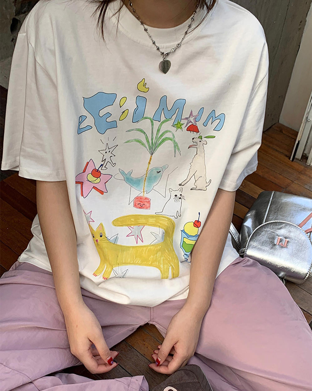 whimsical doodle graphic tee boogzel clothing