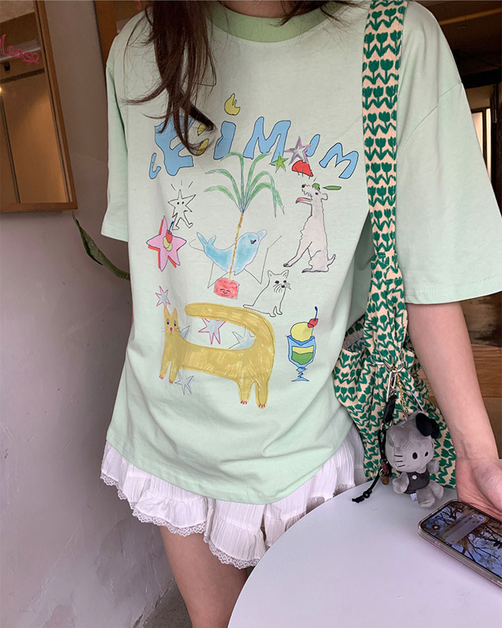 whimsical doodle graphic tee boogzel clothing