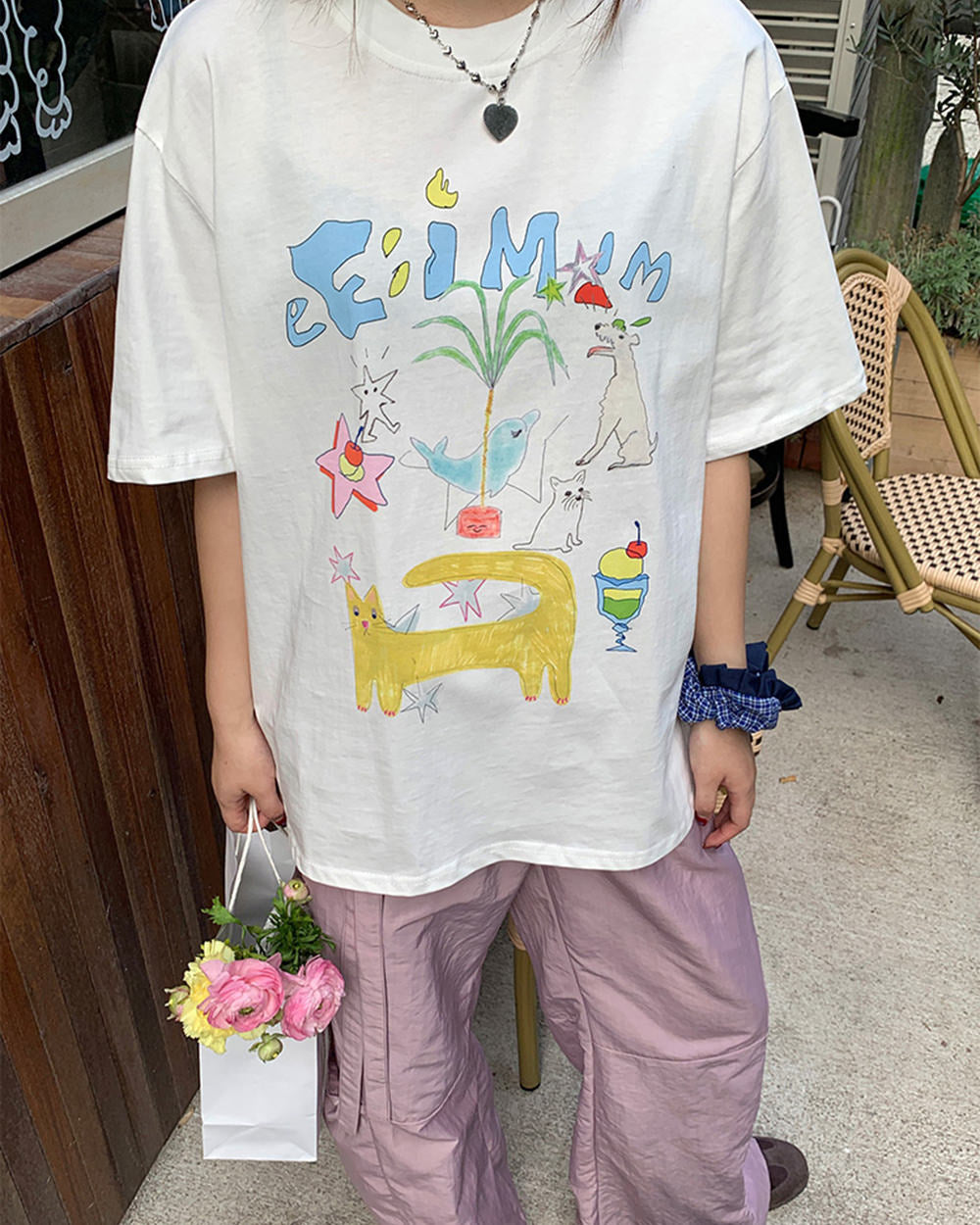 whimsical doodle graphic tee boogzel clothing