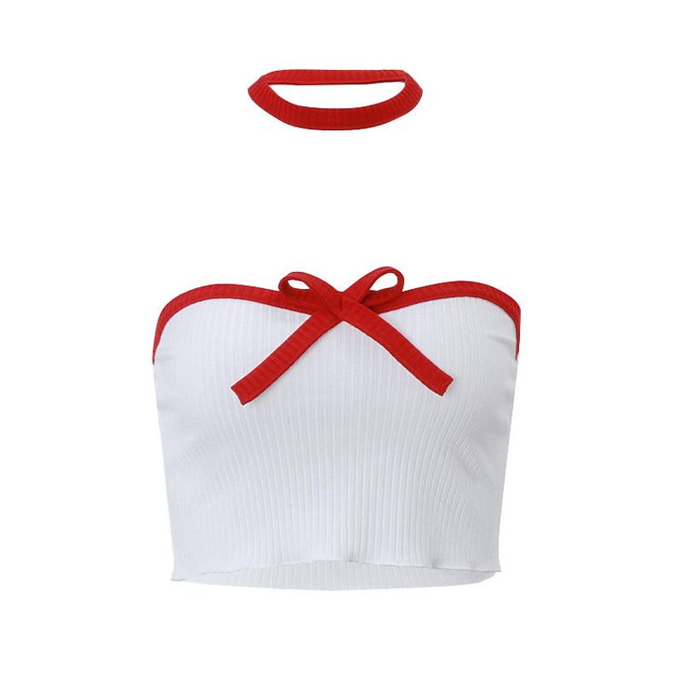white and red top, coquette aesthetic clothes, coquette outfit, boogzel clothing