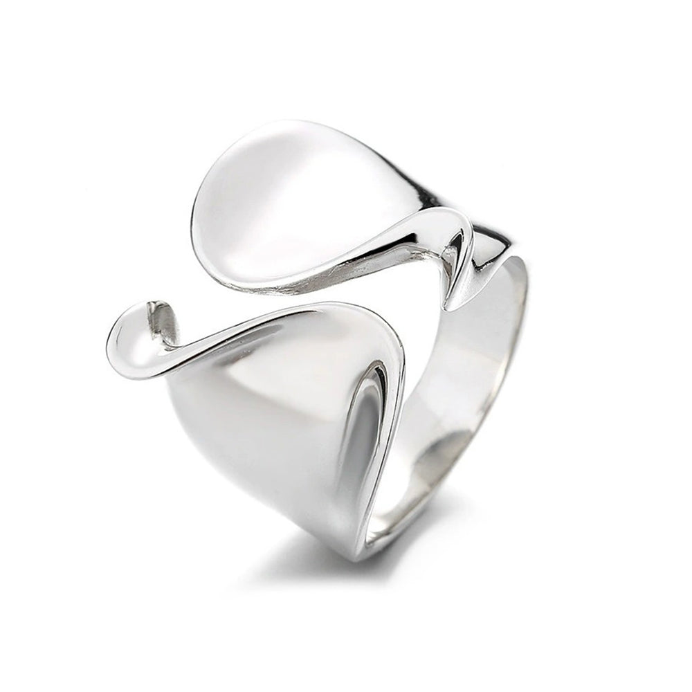 wide wavy band ring boogzel clothing