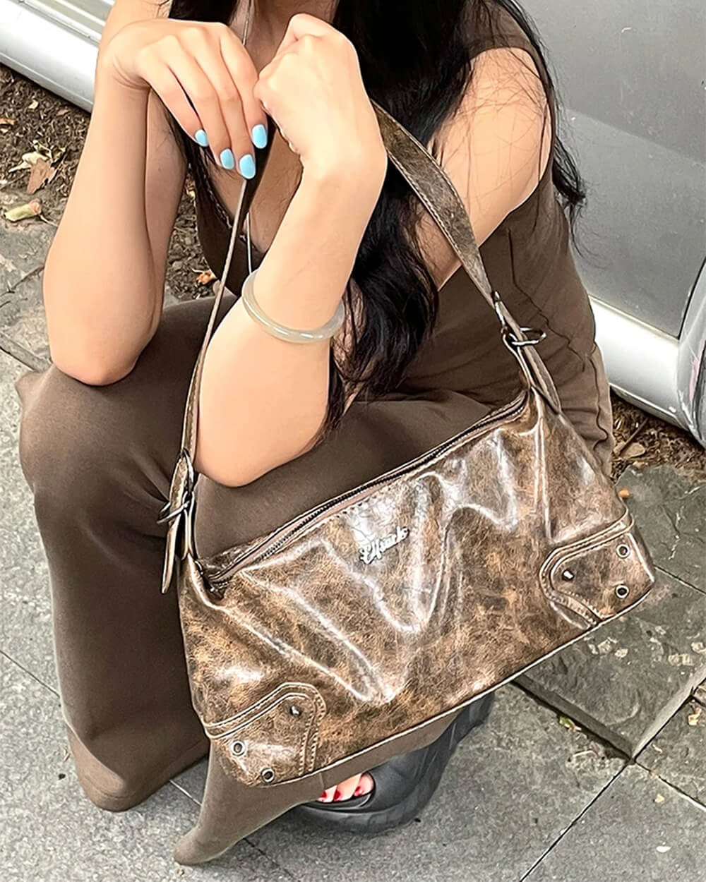 wild aura y2k baguette bag boogzel clothing