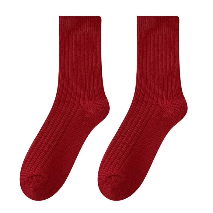 wine red ribbed socks boogzel clothing