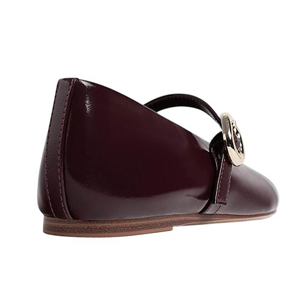 wine red strap ballet flats boogzel clothing
