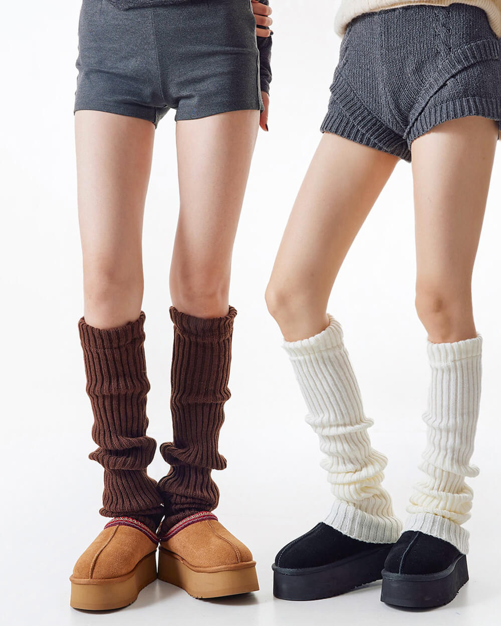 winter ribbed leg warmers boogzel clothing