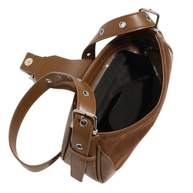 brown y2k aesthetic baguette bag boogzel clothing