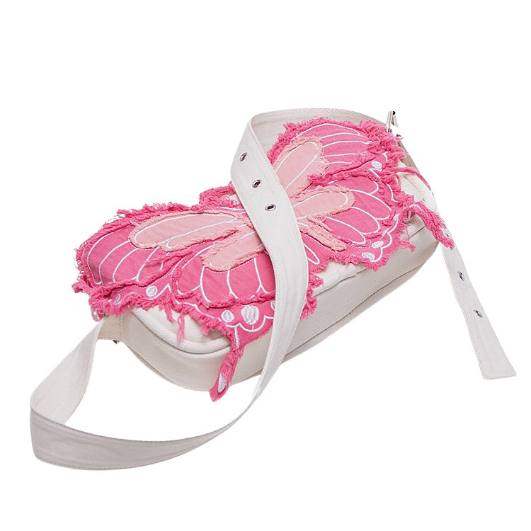 Y2K Aesthetic Butterfly Denim Handbag - Boogzel Clothing