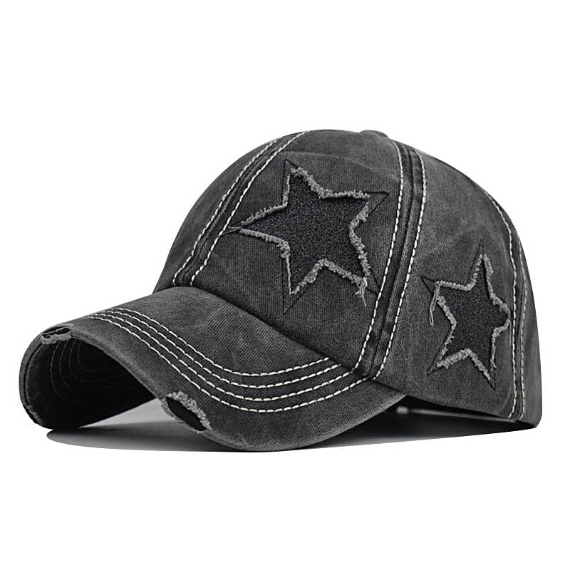 Y2K Glitter Star Denim Baseball Cap boogzel 