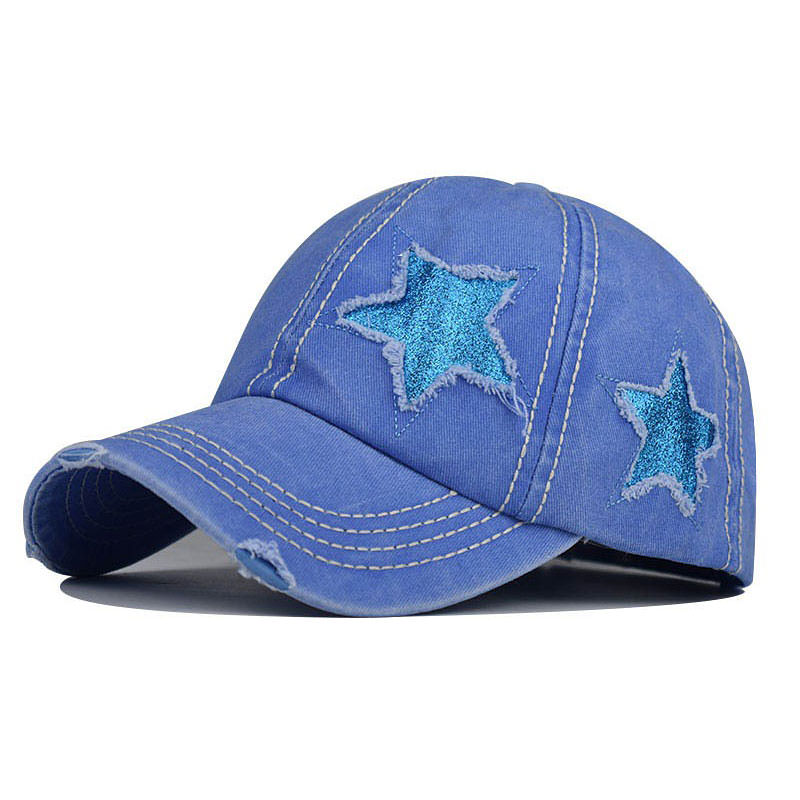 Y2K Glitter Star Denim Baseball Cap boogzel 