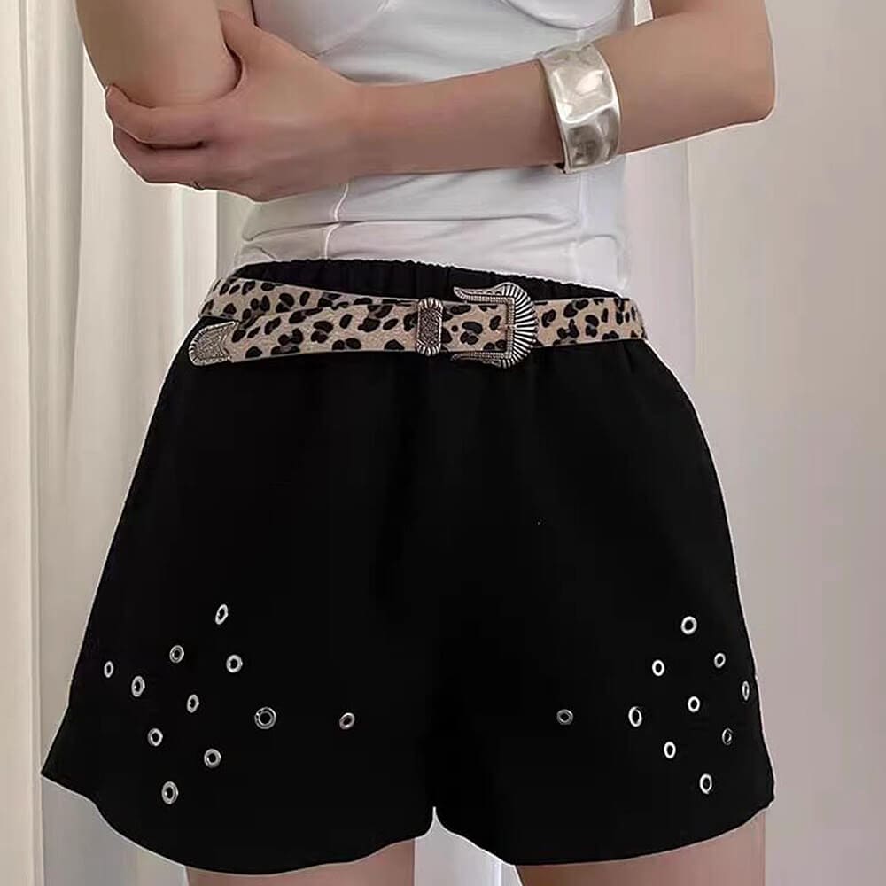 y2k leopard cowboy belt boogzel clothing